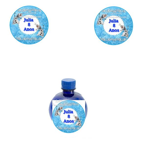 Rotulo para Agua Redondo Frozen
