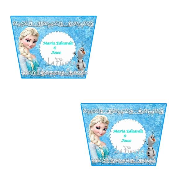 Rotulo para Balde de Pipoca Frozen