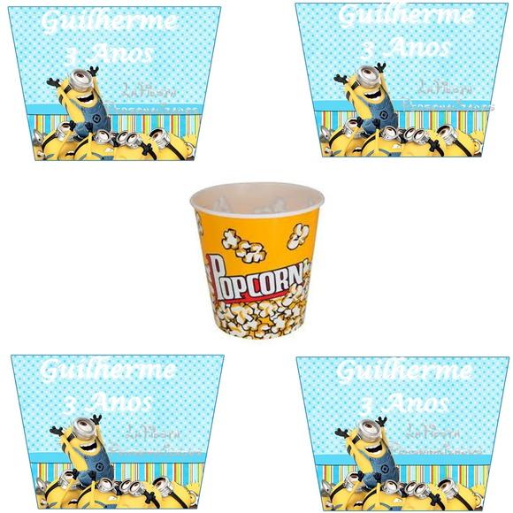Rotulo Para Balde De Pipoca Minions