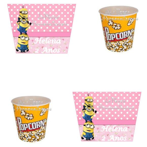 Rotulo Para Balde Pipoca Minions 1,5 l