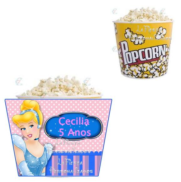 Rotulo para Balde Pipoca Cinderela 1,5 l