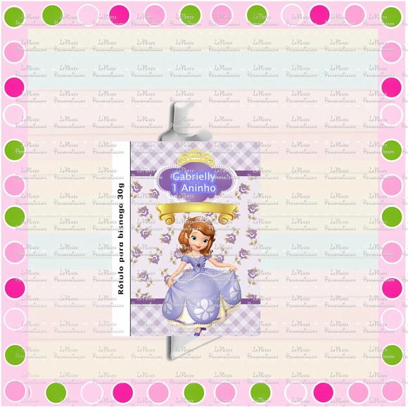 Rótulo para Bisnaga 30 gr Princesa Sofia