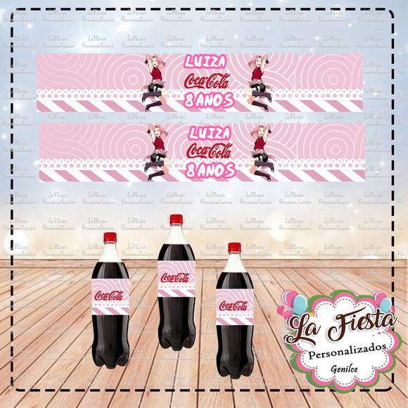 Rótulo para Coca Cola Naruto Menina