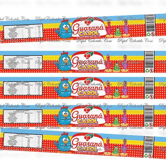 Rótulo para Guaraná Galinha Pintadinha