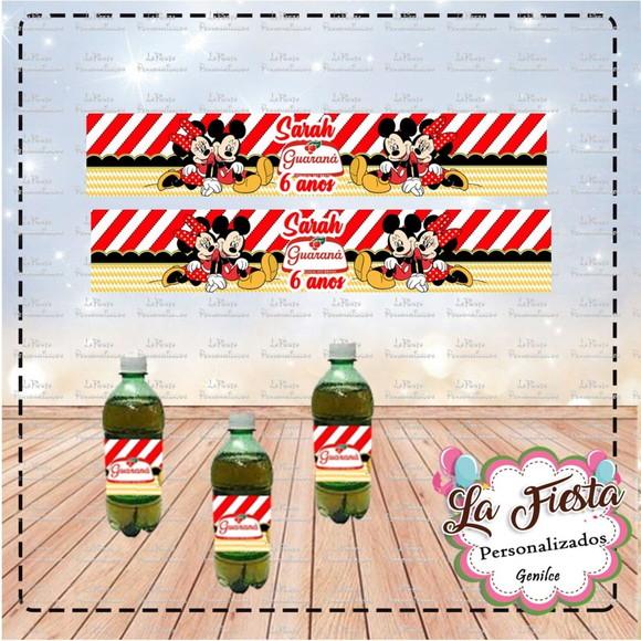 Rótulo para Guaraná Mickey e Minnie