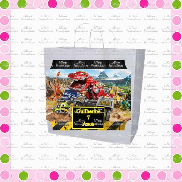 Rótulo para sacolinha adesiva Dinotrux