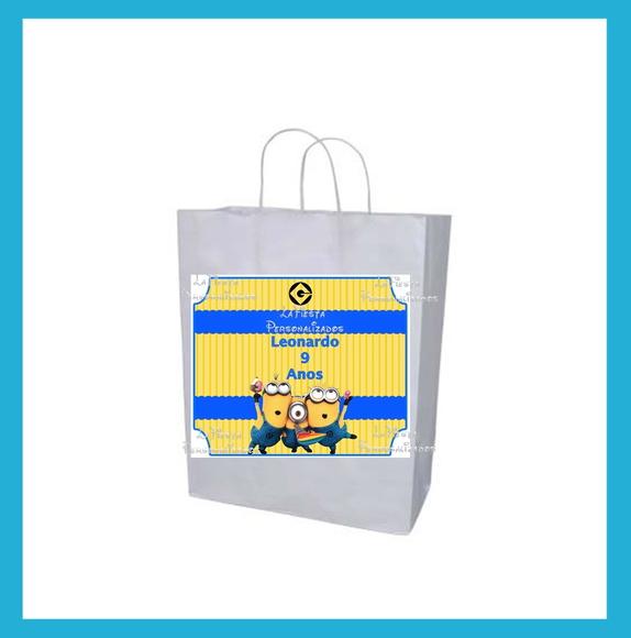 Rótulo para Sacolinha Adesiva Minions