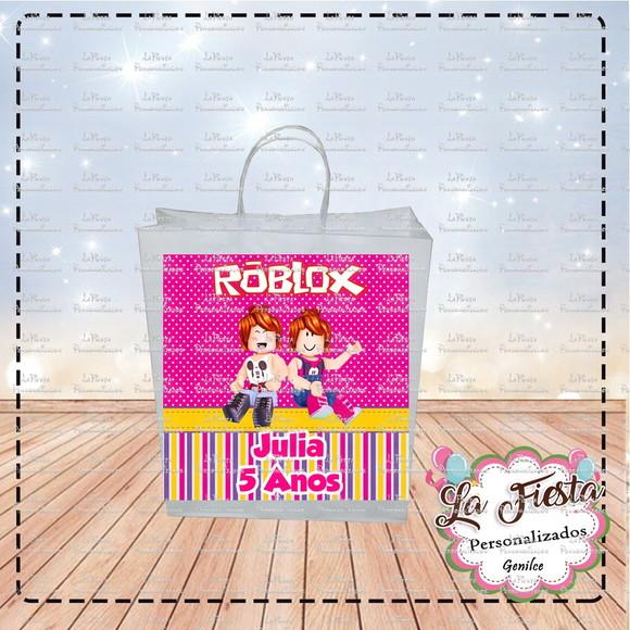 Rótulo para sacolinha adesiva Roblox Girls