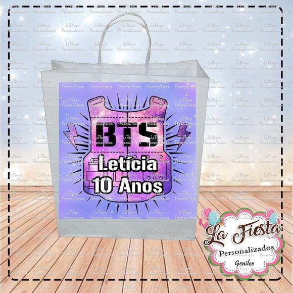 Rótulo para sacolinha Banda BTS