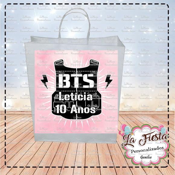 Rótulo para sacolinha Banda BTS