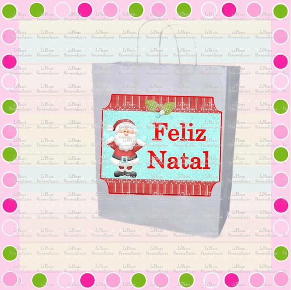 Rótulo Sacolinha Adesiva Natal