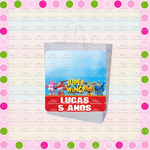 Rótulo Sacolinha Adesiva Super Wings