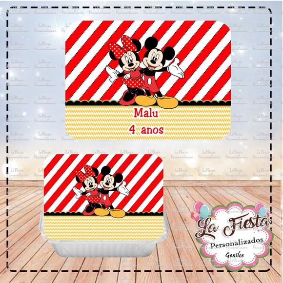 Tampa Marmita 250 ml Mickey e Minnie