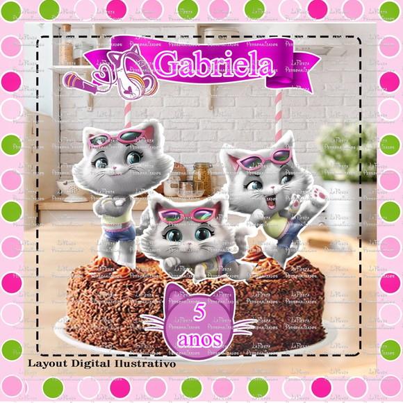 Topo de Bolo 44 Gatos