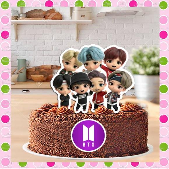 Topo de Bolo Banda Bts