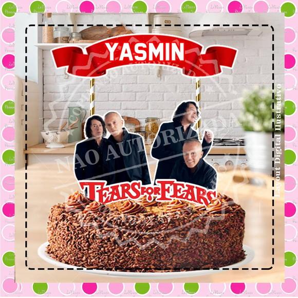 Topo de Bolo Banda Tears for Fears
