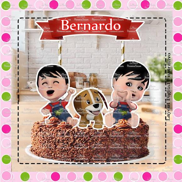 Topo de Bolo Bento e Totó