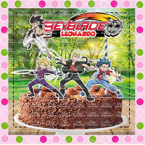 Topo de Bolo Beyblade