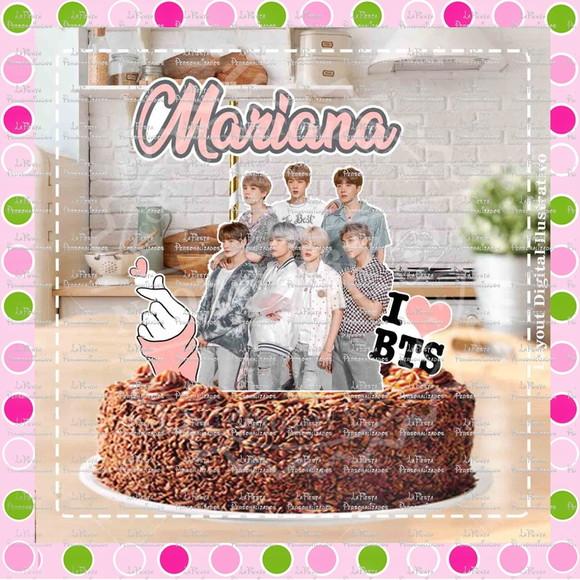 Topo de Bolo Bts