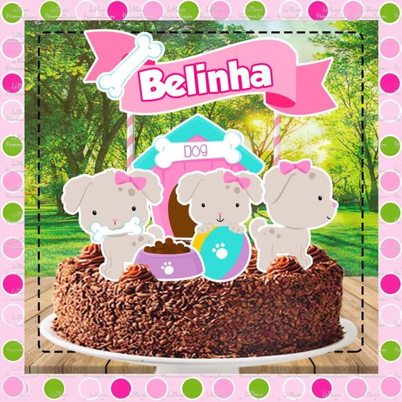 Topo de Bolo Cachorro