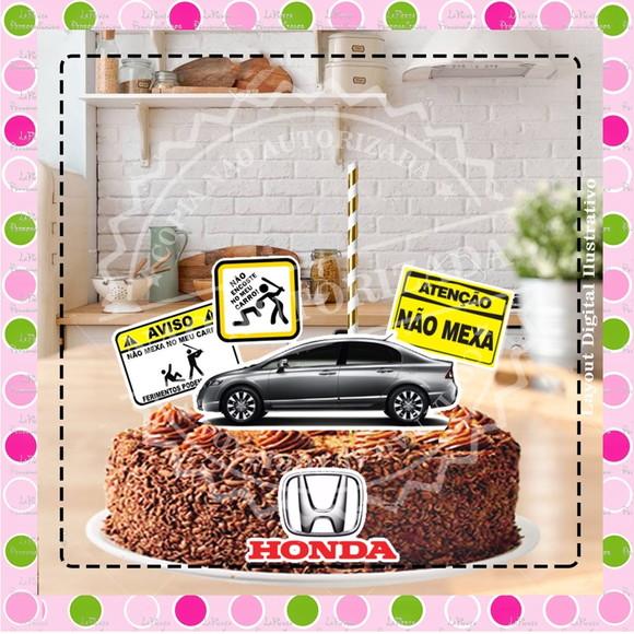 Topo de Bolo Carro Honda