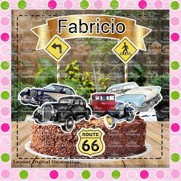 Topo de Bolo Carros Antigo
