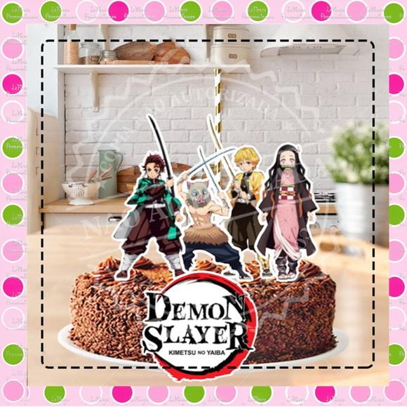 Topo de Bolo Demon Slayer - Kimetsu no Yaiba