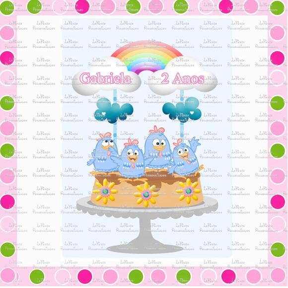 Topo de Bolo Galinha Pintadinha