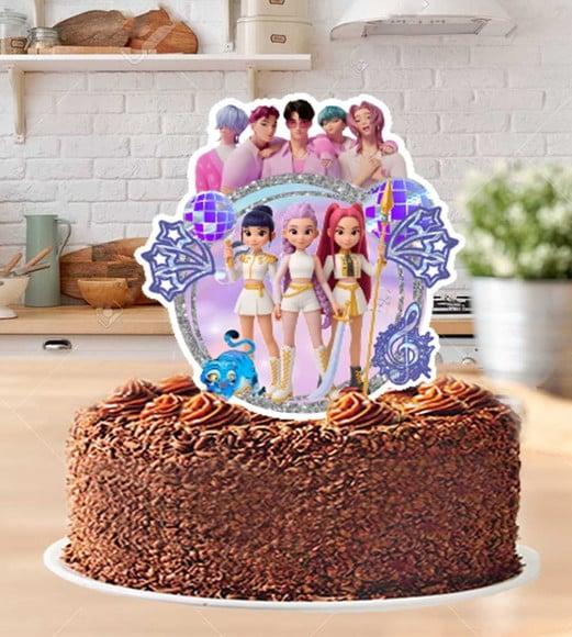 Topo de Bolo Guerreiras do Kpop