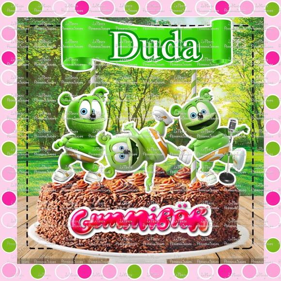 Topo de Bolo Gummy Bear