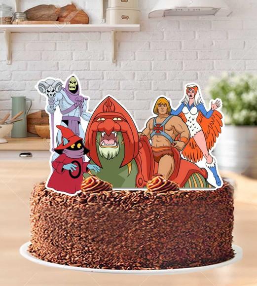 Topo de Bolo He Man e She Ra
