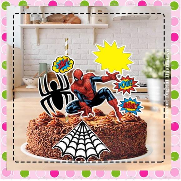 Topo de Bolo Homem Aranha