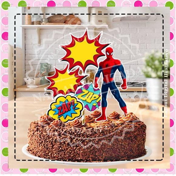 Topo de Bolo Homem Aranha