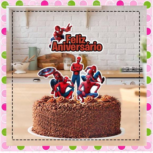 Topo de Bolo Homem Aranha