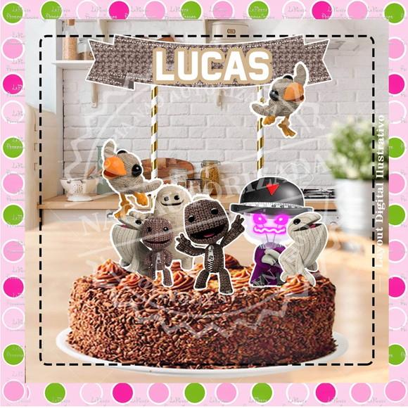 Topo de Bolo Littlebig Planet