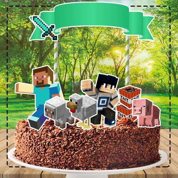 Topo de Bolo Minecraft
