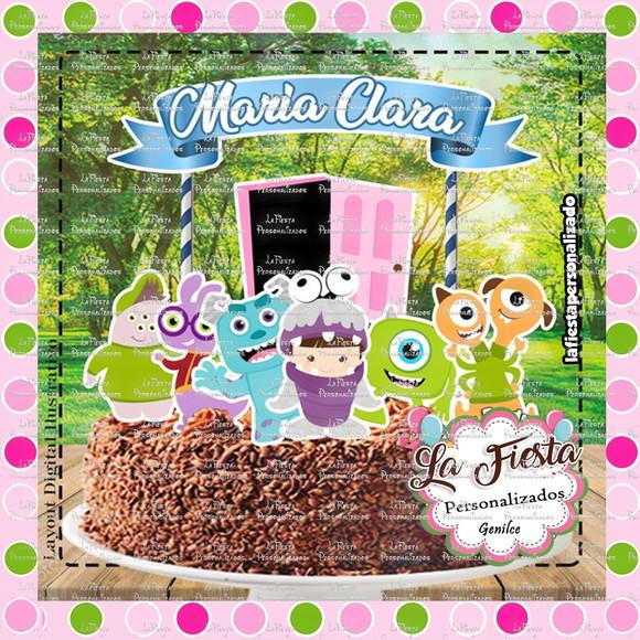 Topo de Bolo Monstros S.A