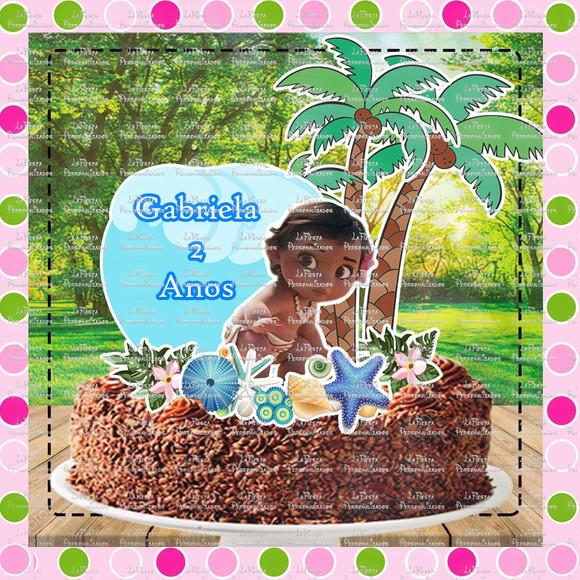 Topo de Bolo Moana Baby