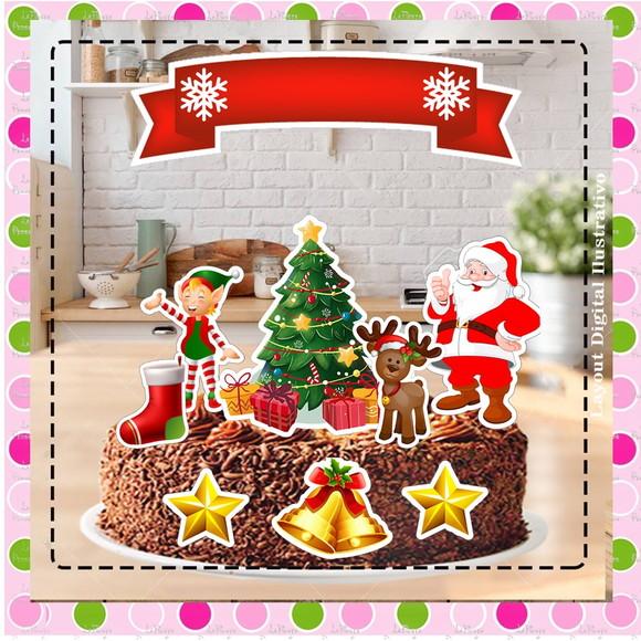 Topo de Bolo Natal
