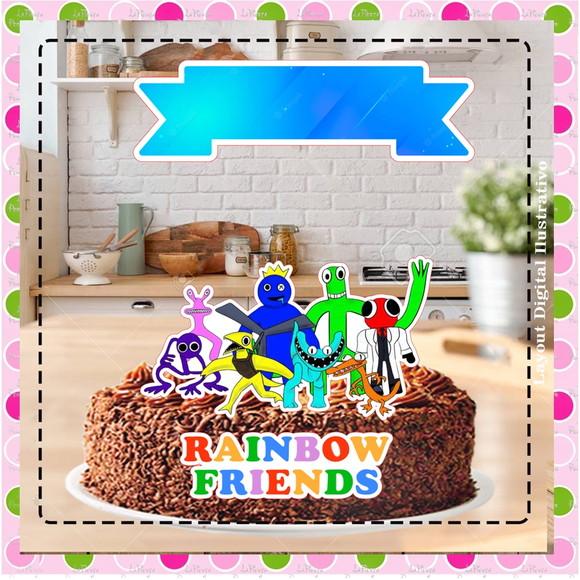 Topo de Bolo Rainbow Friends