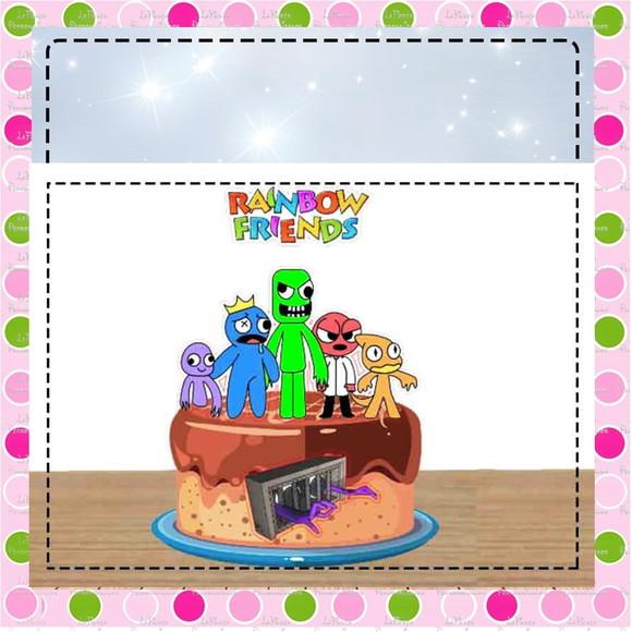 Topo de Bolo Rainbow Friends