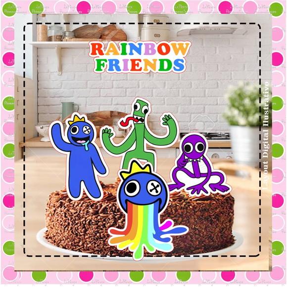 Topo de Bolo Rainbow Friends
