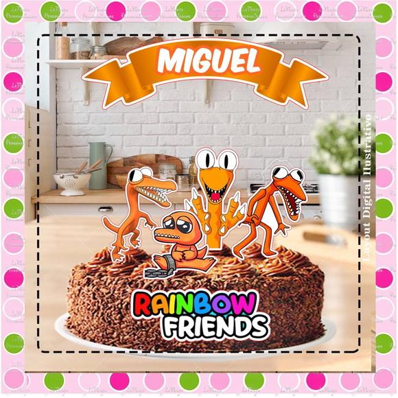 Topo de Bolo Rainbow Friends