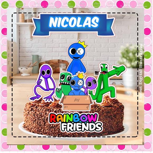 Topo de Bolo Rainbow Friends
