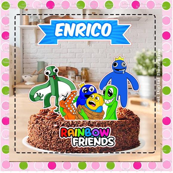Topo de Bolo Rainbow Friends