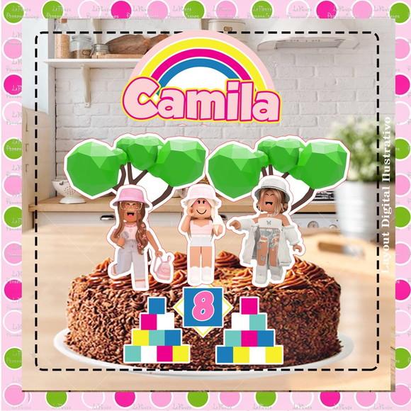 Topo de Bolo Roblox Menina