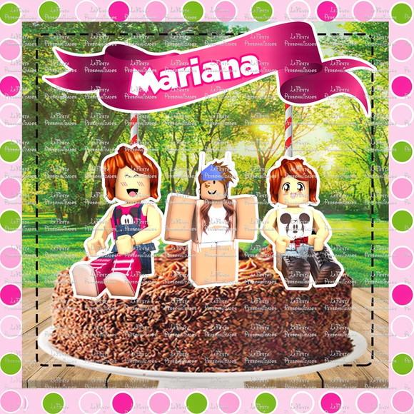 Topo de Bolo Roblox Menina