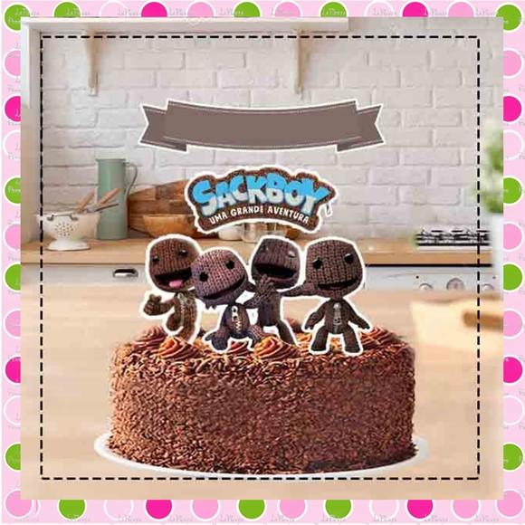 Topo de Bolo Sackboy: Uma Grande Aventura