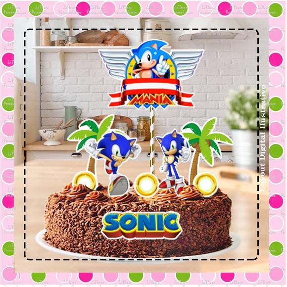 Topo de Bolo Sonic