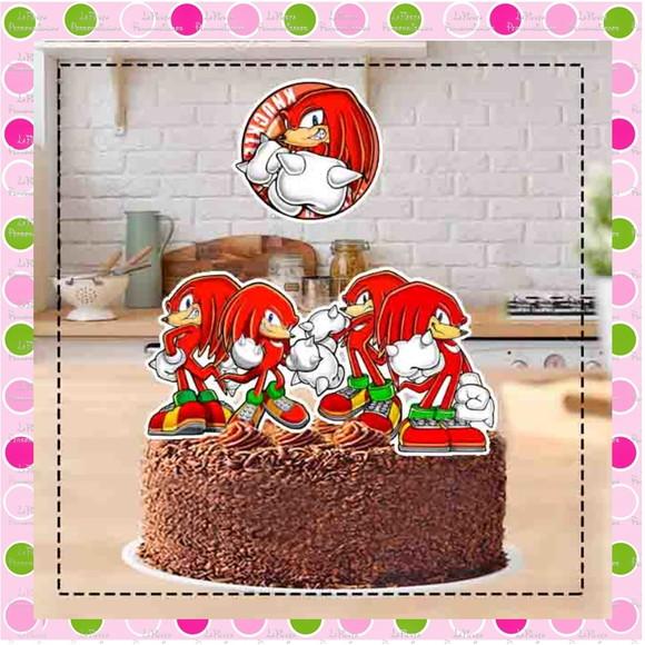Topo de Bolo Sonic Knuckles